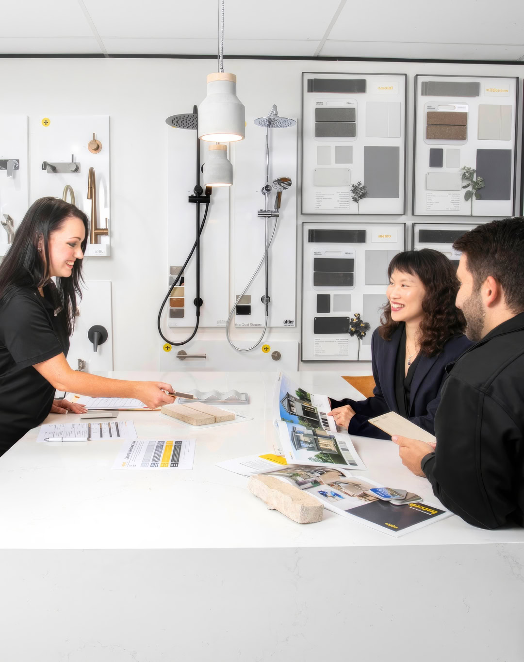 Park Hill Property Expert Interior Designer assisting customers with the colour selections for their new home